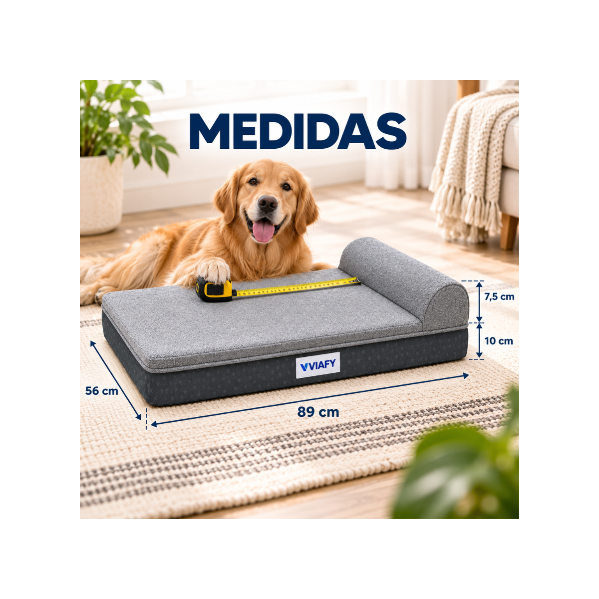 Medidas de la manta t&eacute;rmica para perros: 70 x 50 cm